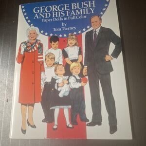 George H. Bush Senior and His Family Paper Dolls in Full Color by Tom Tierney